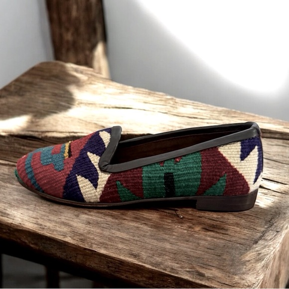RES IPSA Kilim Marrakech Atelier Multi-Color loafers Size 7 - Picture 1 of 13